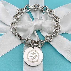 Pittsburgh Steelers x Tiffany & Co. Authentic Custom 7” NFL Football Bracelet 🏈